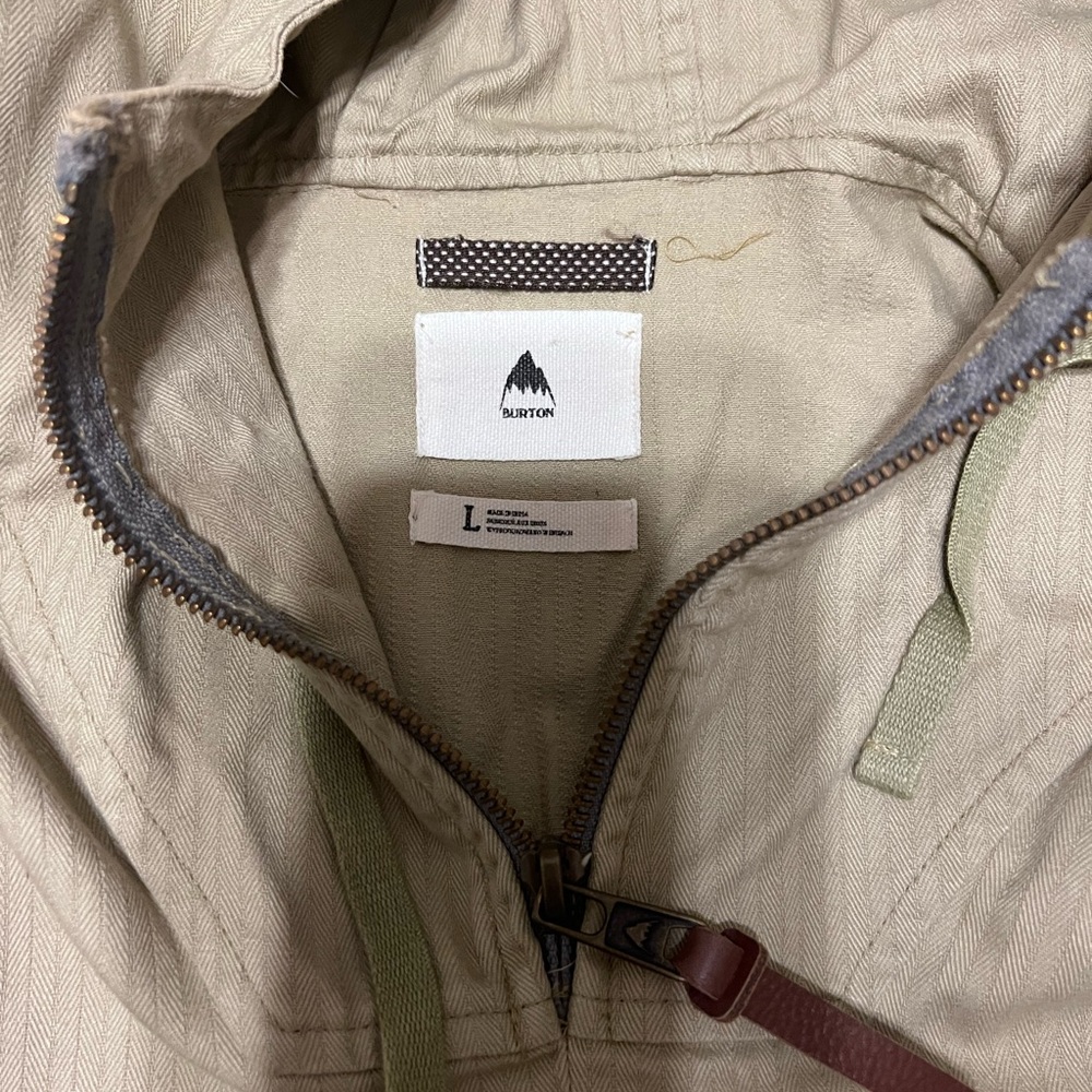 Burton Beige Pullover Jacket Medium - image 4